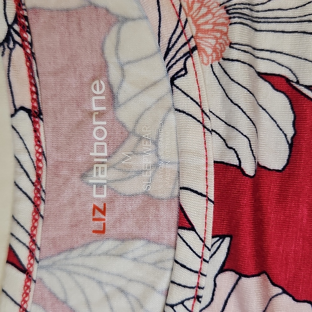 NWT Liz Claiborne Cooling Nightgown Medium Pink & Floral - Picture 3 of 4